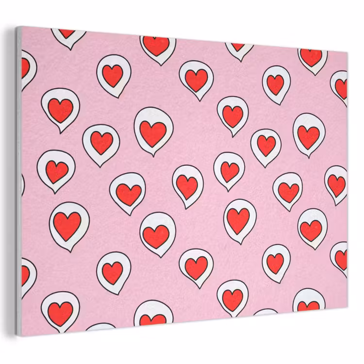 Hartjes - Patroon - Rood PET vilt klein 837 -3d