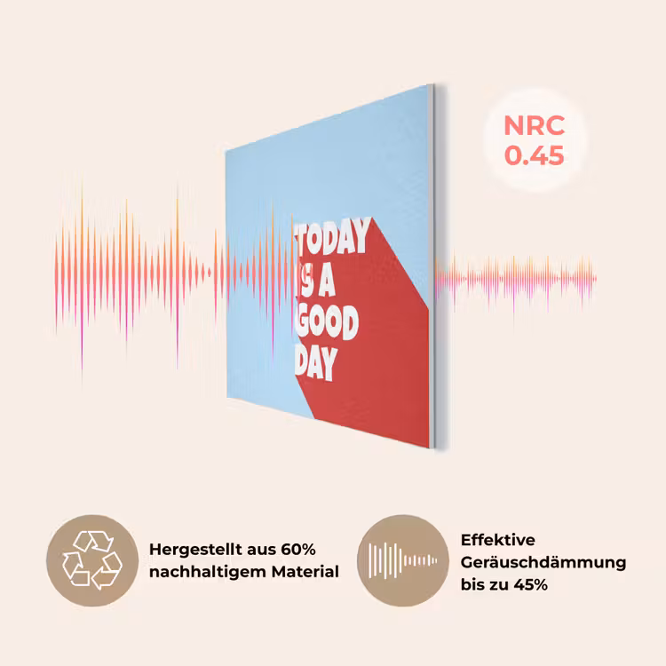 Today is a good day - Rood - lichtblauw PET vilt klein -USP_DE