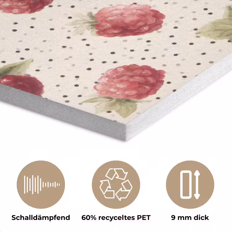Framboos - Stippen - Rood PET vilt klein 837 -closeup_DE