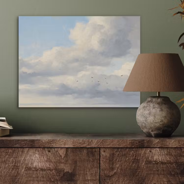 Lucht - Wolken - Natuur - Klassiek - Blauw PET vilt klein -sfeer2