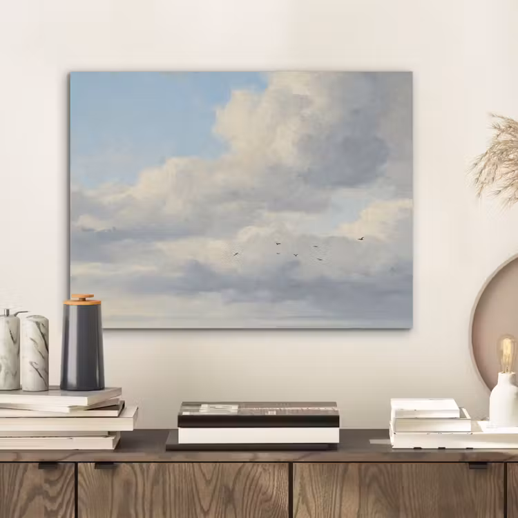 Lucht - Wolken - Natuur - Klassiek - Blauw PET vilt klein -sfeer1