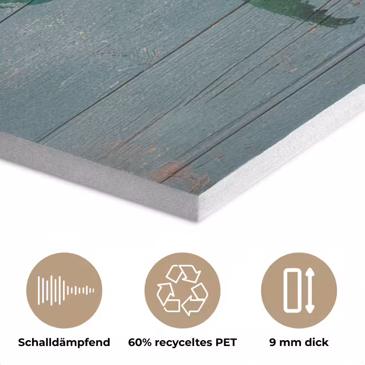 Hout - Planken - Regenboog - Wereldkaart PET vilt klein -closeup_DE