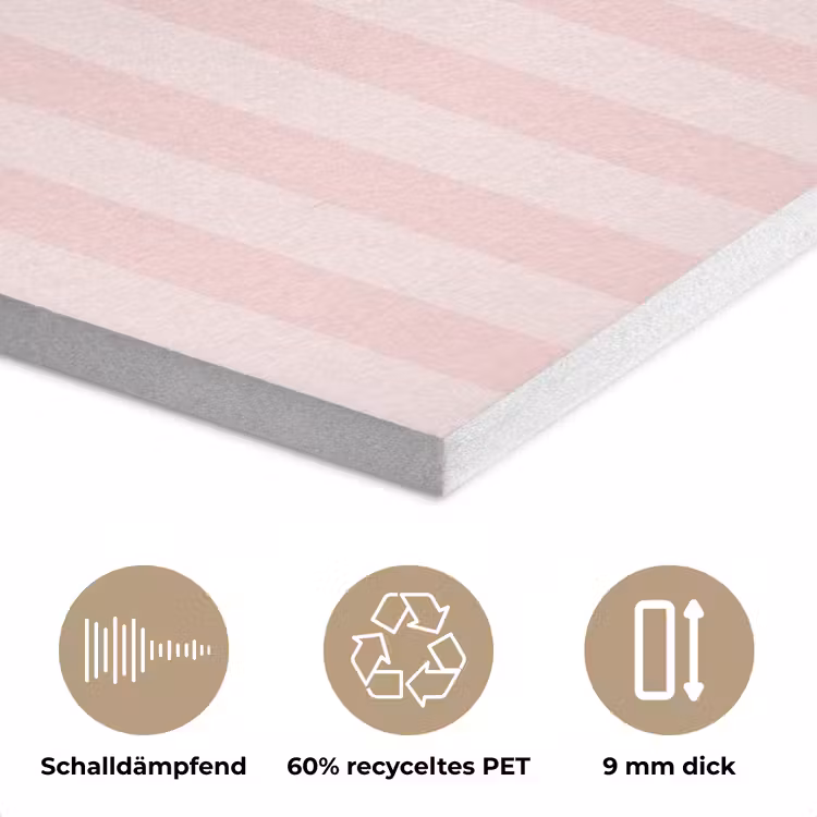 Nice - Strepen - Roze PET vilt klein -closeup_DE