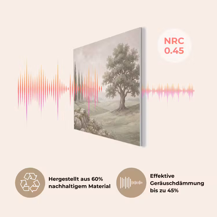 Heuvellandschap - Bomen - Natuur - Groen PET vilt klein -USP_DE