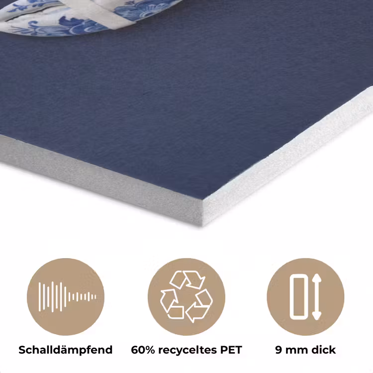 Kreeft - Porselein - Delfts - Blauw PET vilt klein -closeup_DE