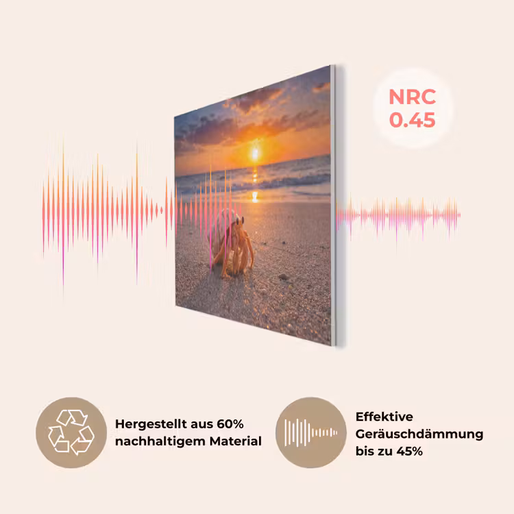 Kreeft - Strand - Natuur - Zonsondergang - Oranje PET vilt klein -USP_DE