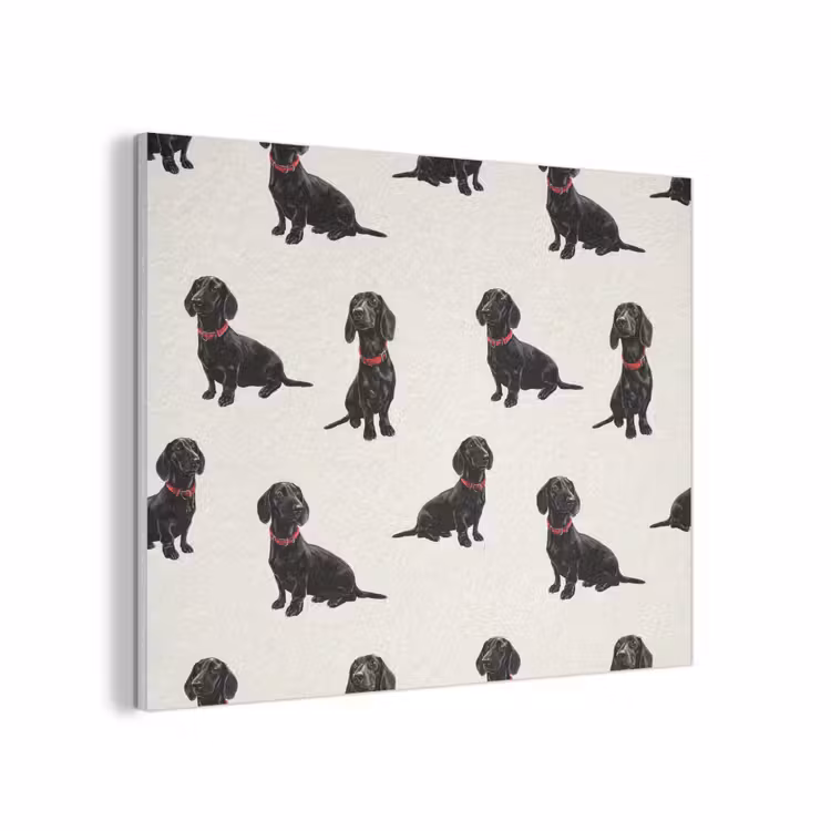 Hond - Patroon - Zwart PET vilt klein 837 -3d