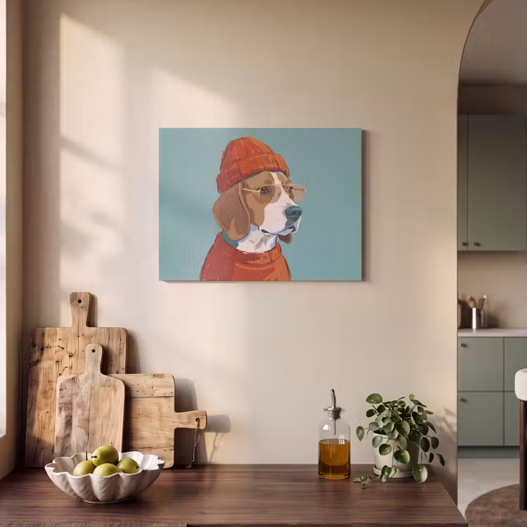 Hond - Beanie - Zonnebril - Dieren - Modern PET vilt klein -sfeer2