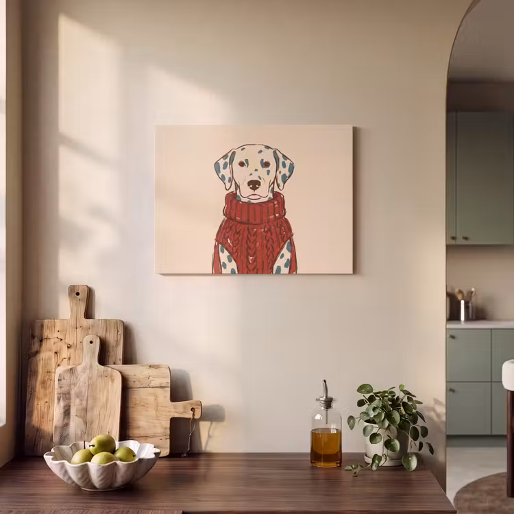 Hond - Trui - Winter - Dieren - Rood PET vilt klein -sfeer2