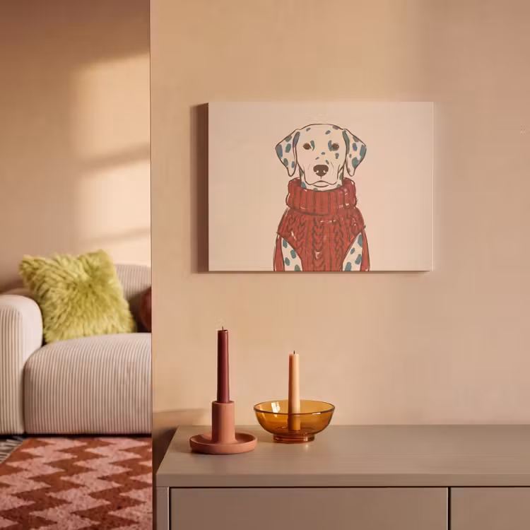 Hond - Trui - Winter - Dieren - Rood PET vilt klein -sfeer1