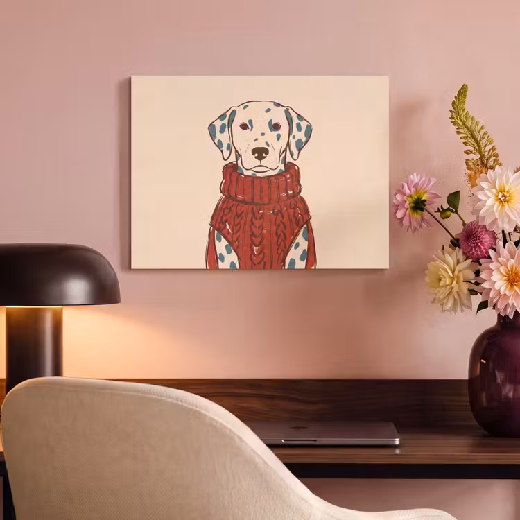 Hond - Trui - Winter - Dieren - Rood PET vilt klein -sfeer3