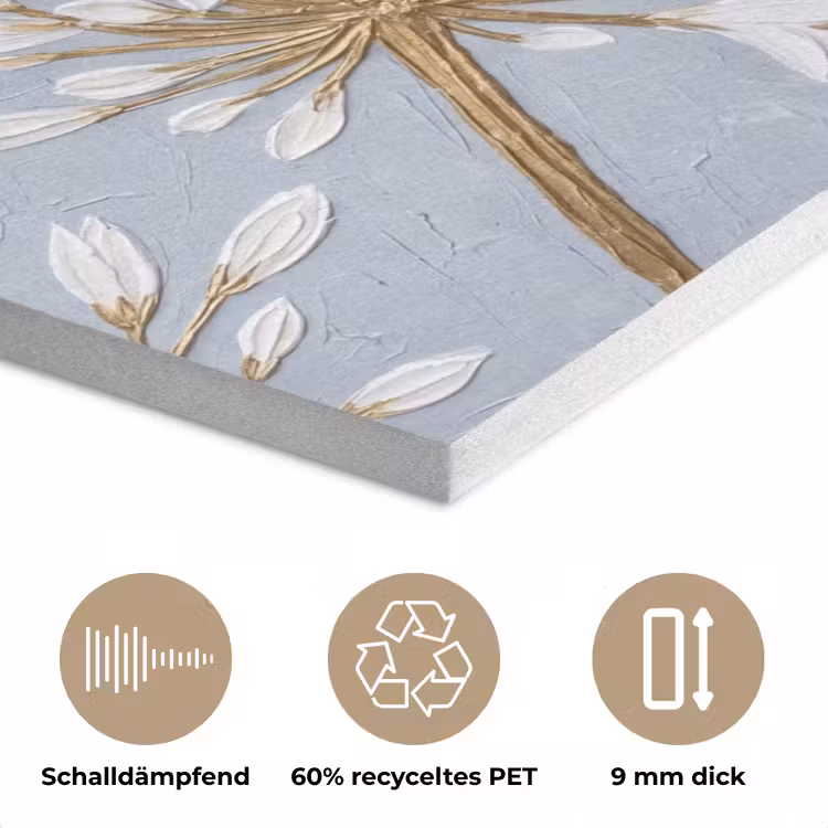 Illustratie - Bloemen - Blauw PET vilt klein -closeup_DE