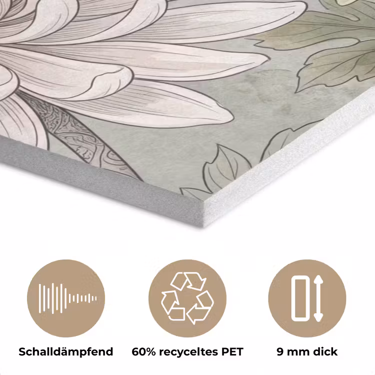 Illustratie - Bloemen - Groen PET vilt klein -closeup_DE