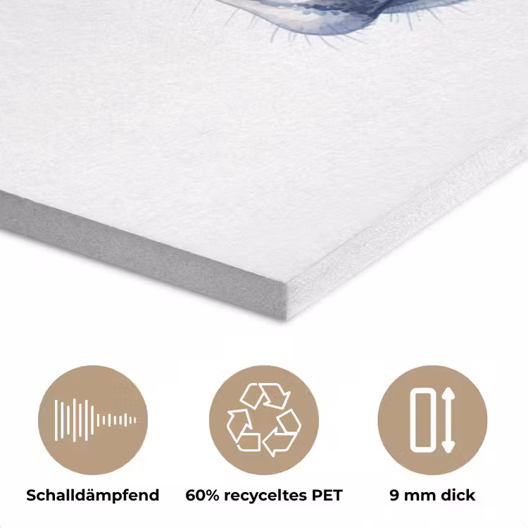 Illustratie - Koe - Blauw PET vilt klein -closeup_DE