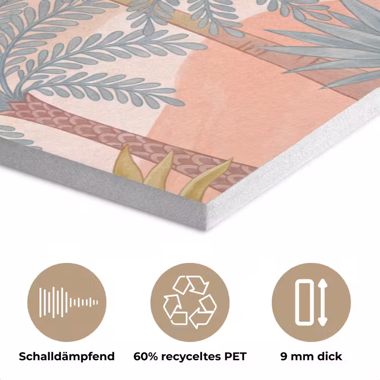 Illustratie - Palmbomen - Kleurrijk PET vilt klein -closeup_DE