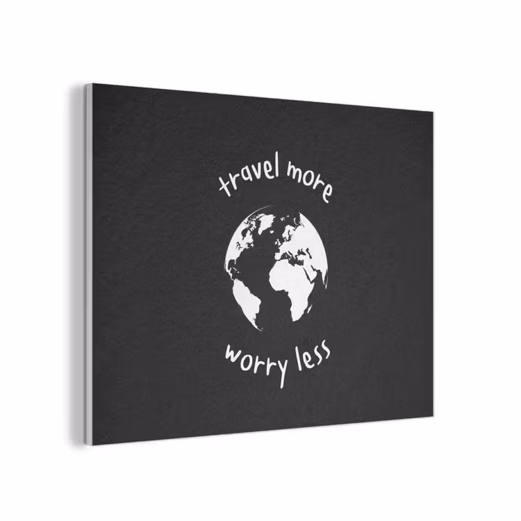 Illustratie - Zwart - Planeet - Quote PET vilt klein -3d