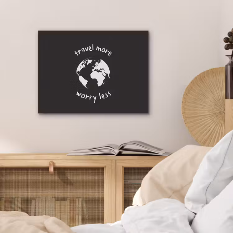 Illustratie - Zwart - Planeet - Quote PET vilt klein -sfeer3