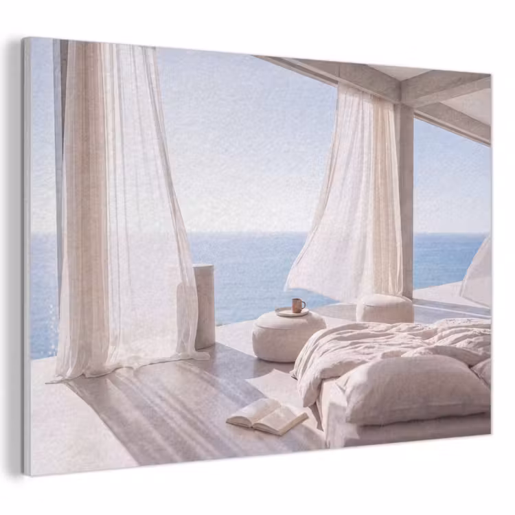 Interieur - Zeezicht - Modern - Rust - Beige PET vilt klein -3d
