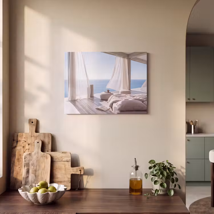 Interieur - Zeezicht - Modern - Rust - Beige PET vilt klein -sfeer2