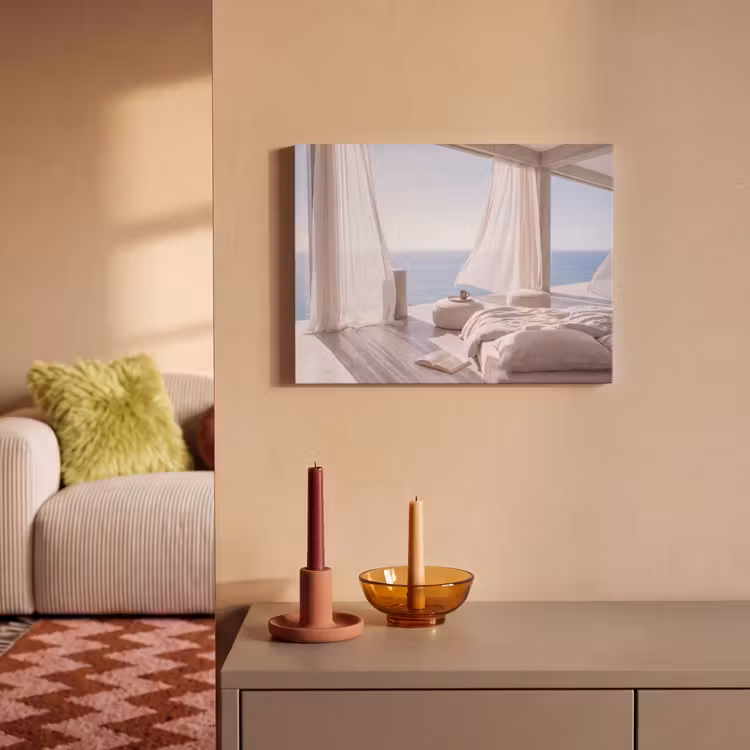 Interieur - Zeezicht - Modern - Rust - Beige PET vilt klein -sfeer1