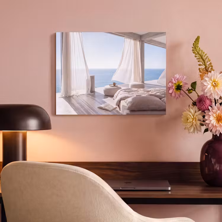 Interieur - Zeezicht - Modern - Rust - Beige PET vilt klein -sfeer3