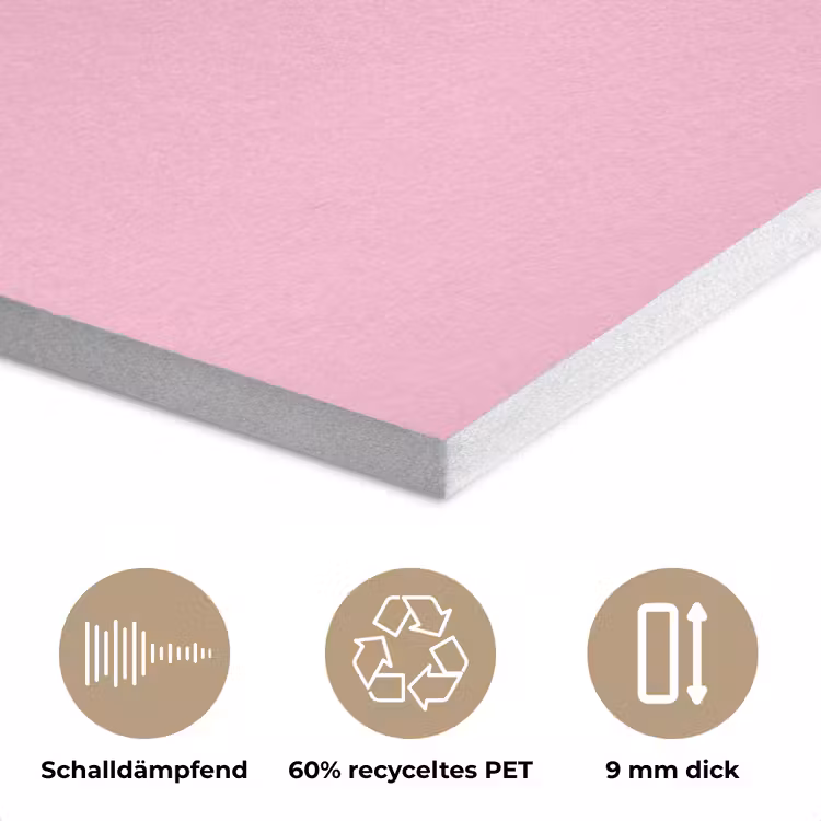 Yes fun - Groen - Roze PET vilt klein -closeup_DE