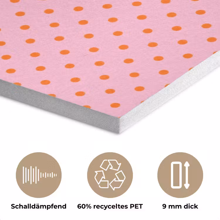 Yes fun - Groen - Roze - Stippen PET vilt klein -closeup_DE