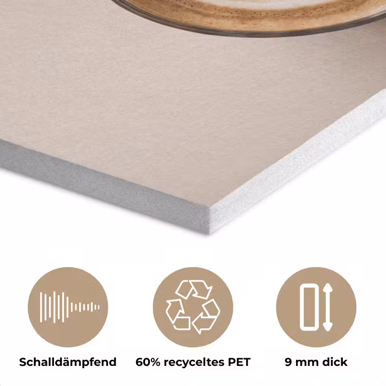 Koffie - Obessive Coffee Disorder - Beige PET vilt klein -closeup_DE