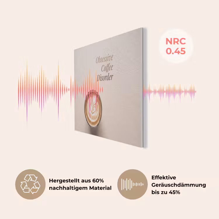 Koffie - Obessive Coffee Disorder - Beige PET vilt klein -USP_DE