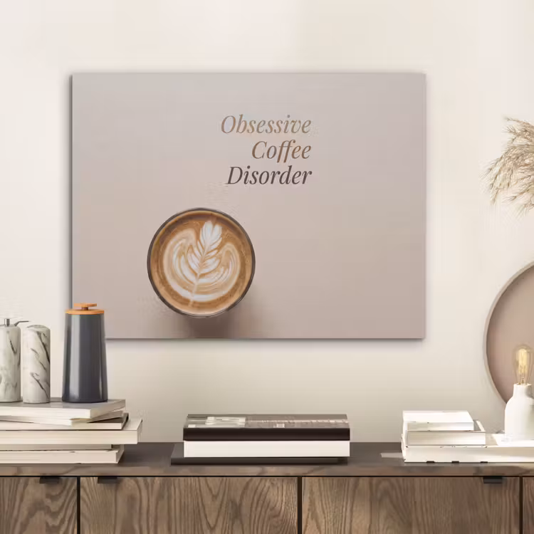 Koffie - Obessive Coffee Disorder - Beige PET vilt klein -sfeer1