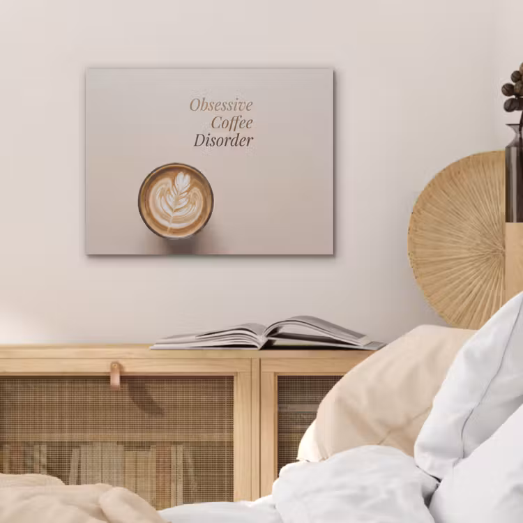 Koffie - Obessive Coffee Disorder - Beige PET vilt klein -sfeer3