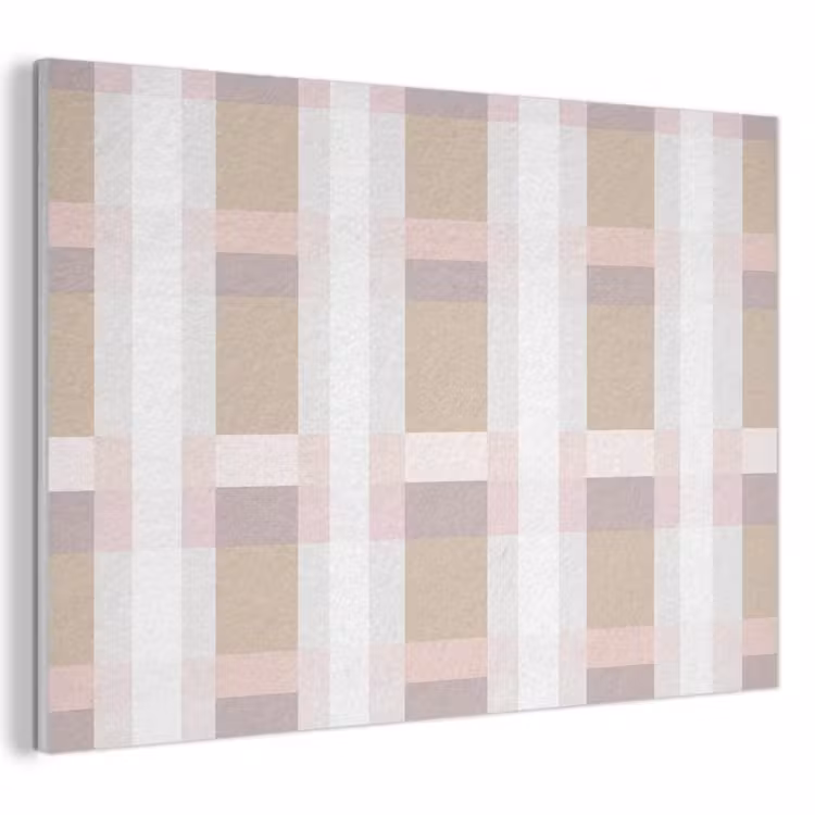 Ruitpatroon - Aardetinten - Minimalistisch PET vilt klein 837 -3d