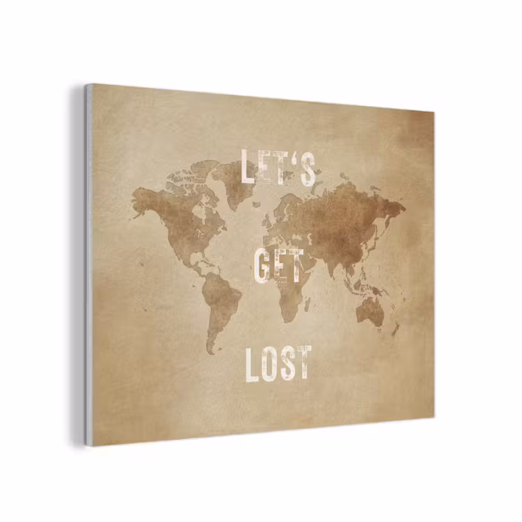 Kaart - Vintage - Quote PET vilt klein -3d