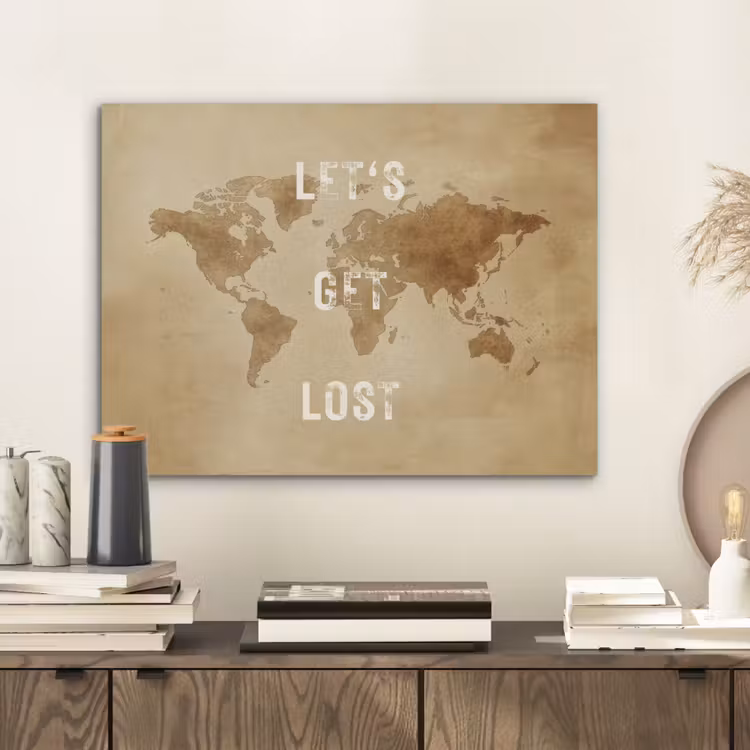 Kaart - Vintage - Quote PET vilt klein -sfeer1