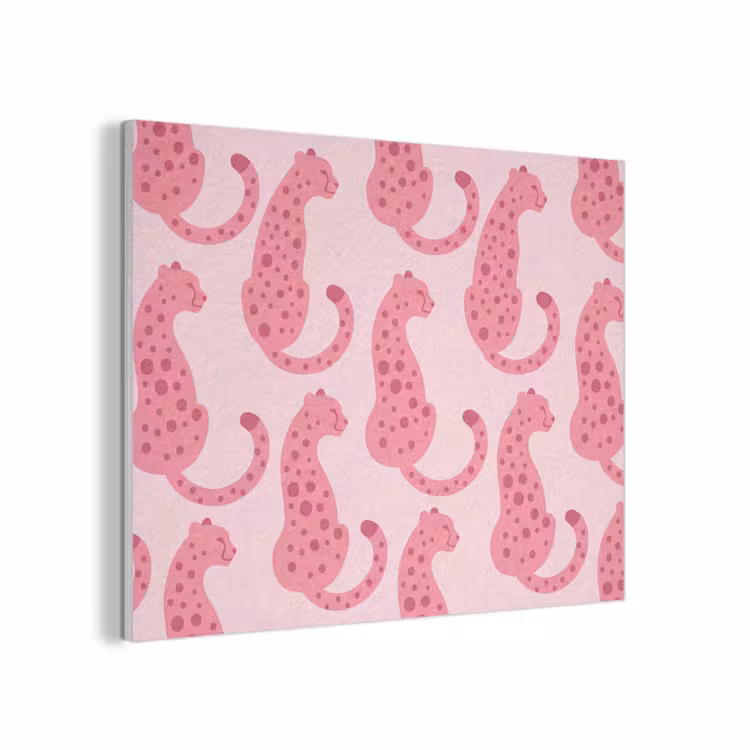 Kat - Gevlekt - Dieren - Patroon - Roze PET vilt klein -3d