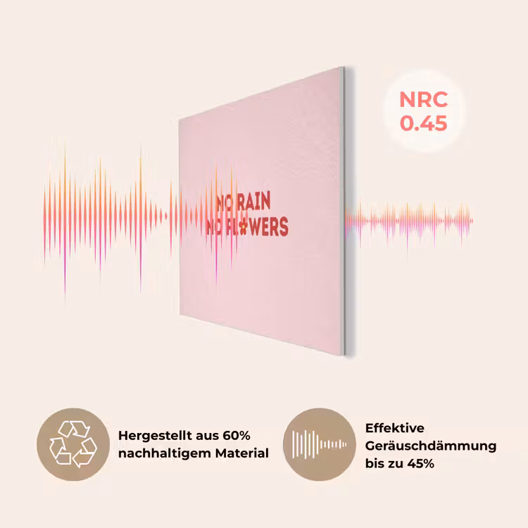 No rain no flowers - Minimalistisch - Roze - Bloem PET vilt klein -USP_DE