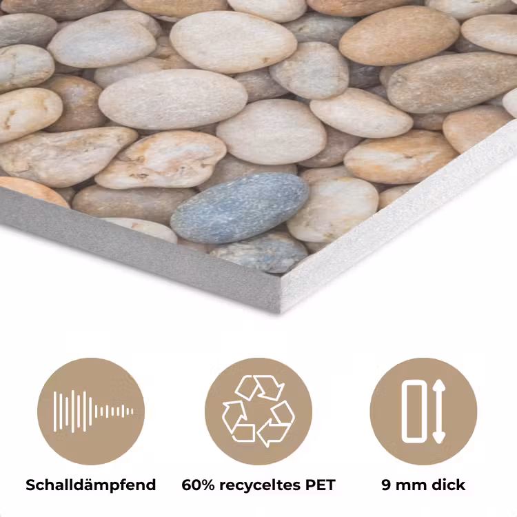 Kiezelstenen - Natuur - Textuur - Beige - Grijs PET vilt klein -closeup_DE