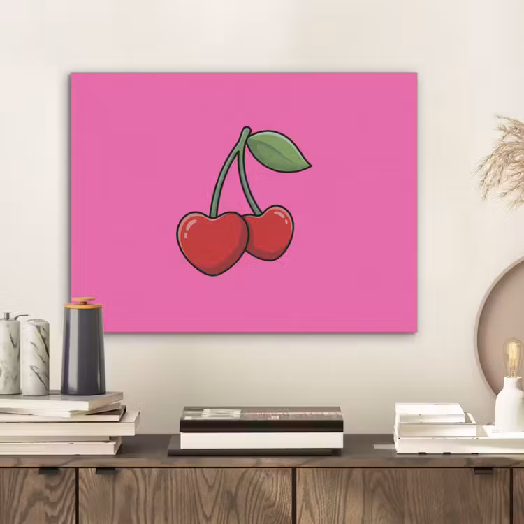 Kers - Roze - Fruit PET vilt klein -sfeer1