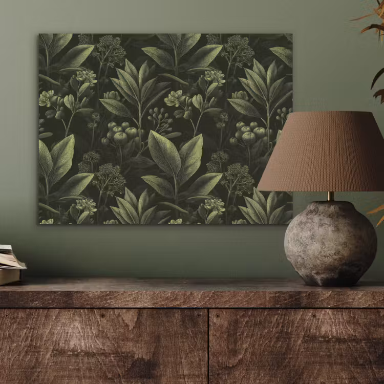 Klassiek - Donker - Botanisch - Planten PET vilt klein 837 -sfeer2