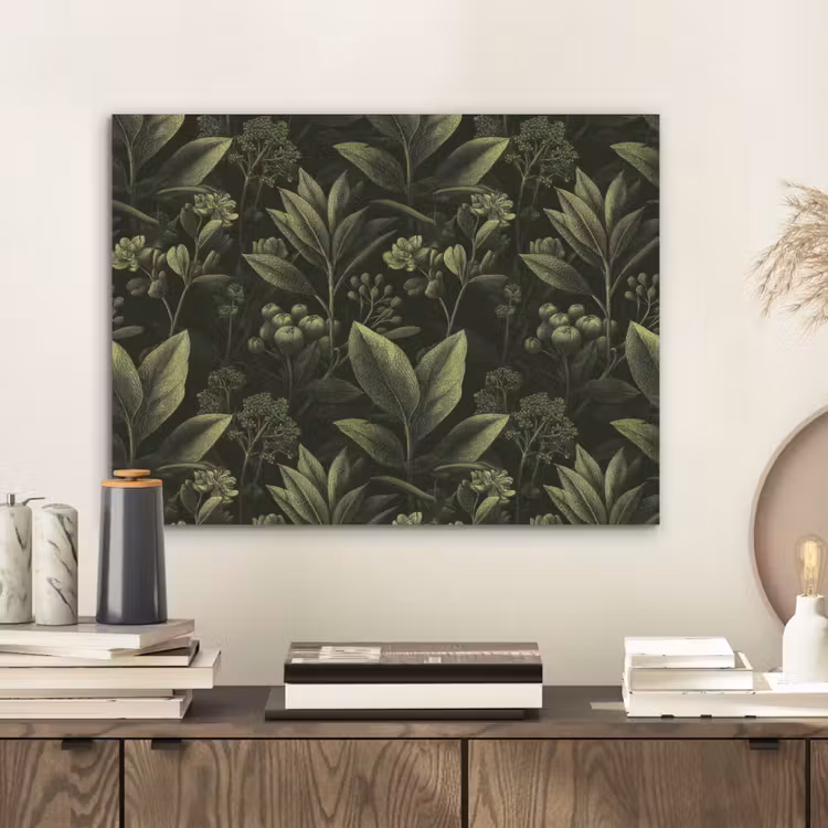 Klassiek - Donker - Botanisch - Planten PET vilt klein 837 -sfeer1