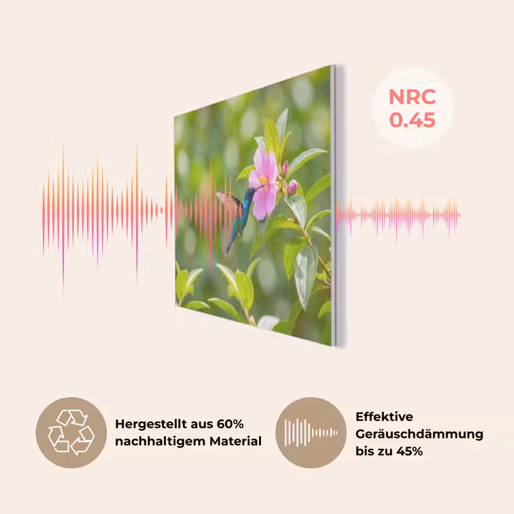 Kolibrie - Bloem - Natuur - Groen PET vilt klein -USP_DE