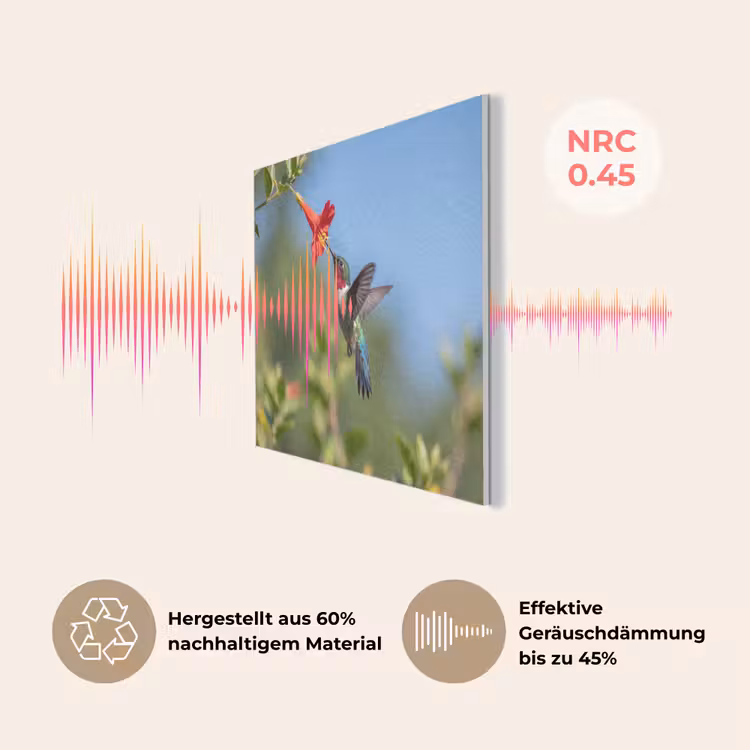 Kolibrie - Bloem - Natuur - Groen PET vilt klein -USP_DE