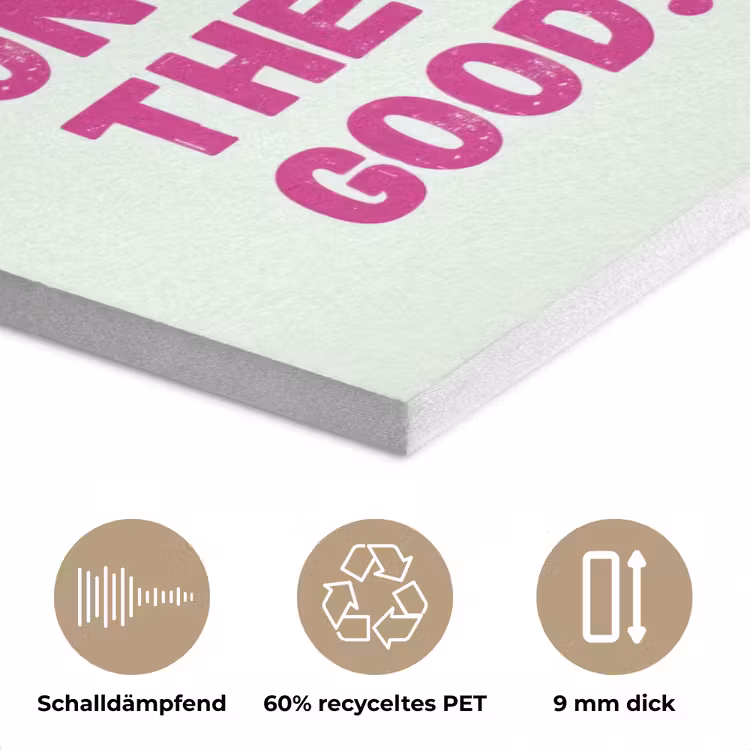 Focus on the good - Beige - Roze PET vilt klein -closeup_DE