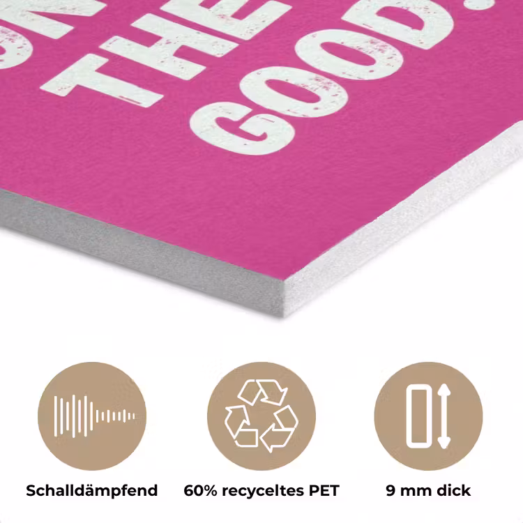 Focus on the good - Roze - Simple PET vilt klein -closeup_DE