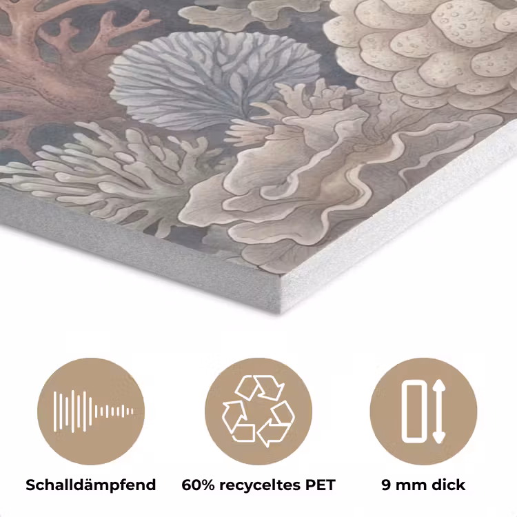 Koraal - Zeeleven - Onderwater - Illustratie - Natuur PET vilt klein -closeup_DE