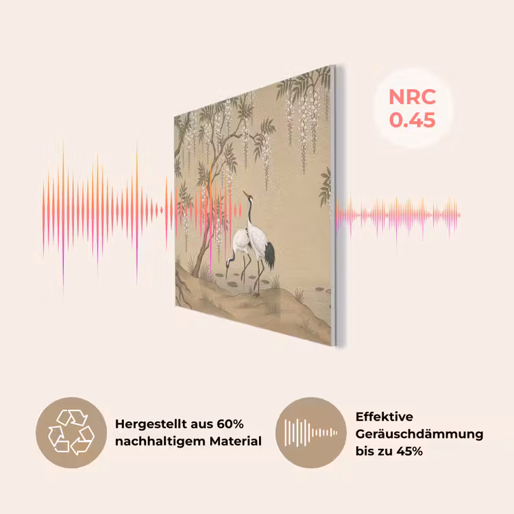 Kraanvogels - Water - Beige PET vilt klein -USP_DE