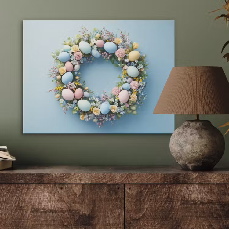 Krans - Eieren - Bloemen PET vilt klein -sfeer2