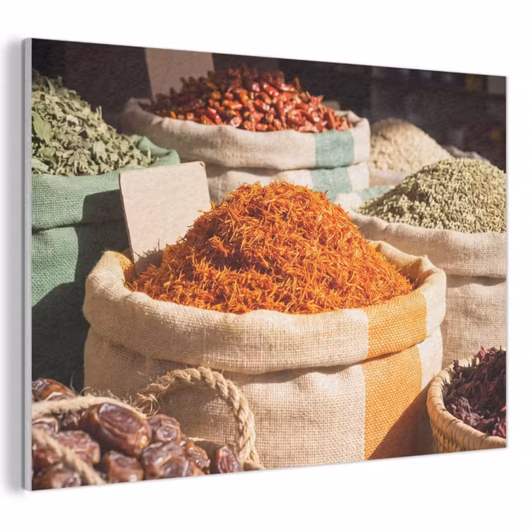 Akustikbild - Kräuter – Markt – Farbenfroh - Kruiden - Markt - Kleurrijk PET vilt klein