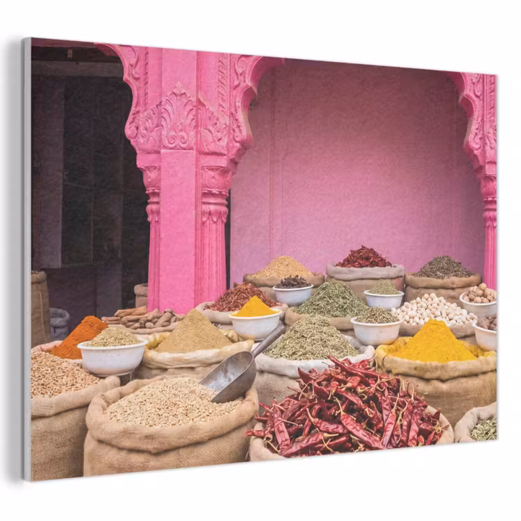Akustikbild - Kräuter – Markt – Rosa - Kruiden - Markt - Roze PET vilt klein