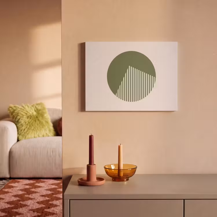 Cirkel - Strepen - Geometrisch - Abstract - Groen PET vilt klein -sfeer1